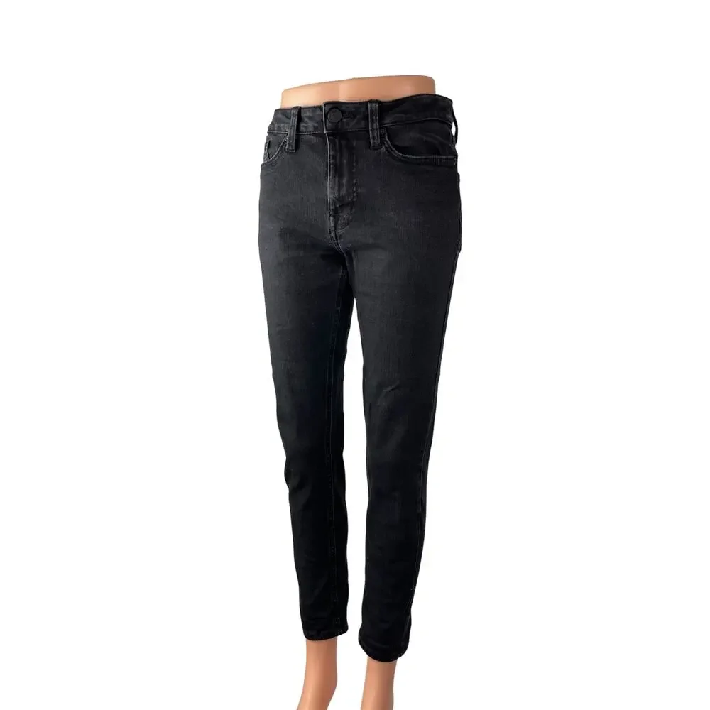 No Boundaries Women's Black High Waisted Classic Skinny Denim Jeans Pants 28x30